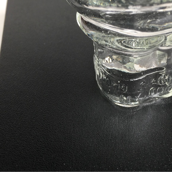 Vintage Shackman Glass Santa Claus Candy Container Clear - Picture 9 of 10